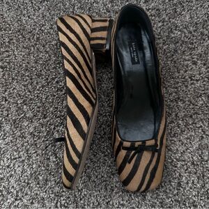 Kate Spade Zebra Stripe Block Heel Shoes